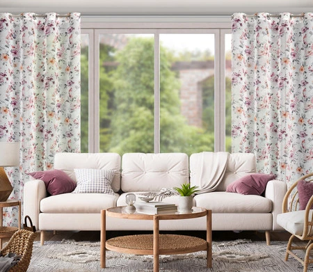 ZASŁONA GOTOWA ABRIL 140 X 240 CM BIAŁY