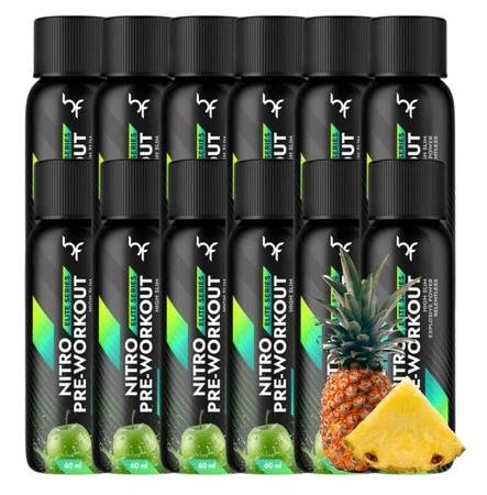BodyFuse Nitro Shot 60 ml ananas zestaw 12 x 60 ml