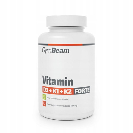 GymBeam Witamina D3+K1+K2 Forte 120 kaps.