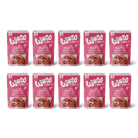 Zestaw 10x WOW CAT Junior Geflugel Leber - drób z wątróbką dla kociąt (125g)