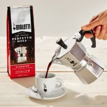 Zestaw Bialetti Moka Express kawiarka 6tz + kawa Perfetto Moka Classico 250g