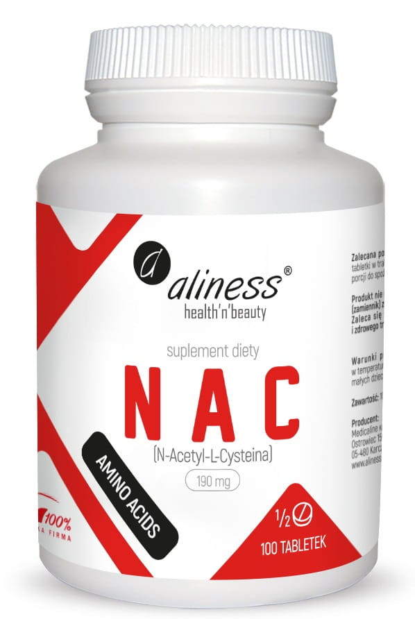 Aliness NAC N-Acetyl-L-Cysteine 190 mg (1/2 tab) x 100 tab