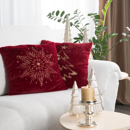 POSZEWKA ŚWIATECZNA 120B 45 X 45 CM CIEMNOZIELONY