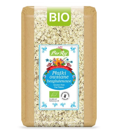 Bio Raj − Płatki owsiane bezglutenowe BIO − 1 kg