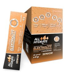 ALLHydrate Elektrolity Sticks SENIOR 6g x 40 saszetek smak pomarańcza