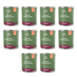 Zestaw 10x HERRMANN'S Selection Dog Hirsch - jeleń z pigwą (800g)