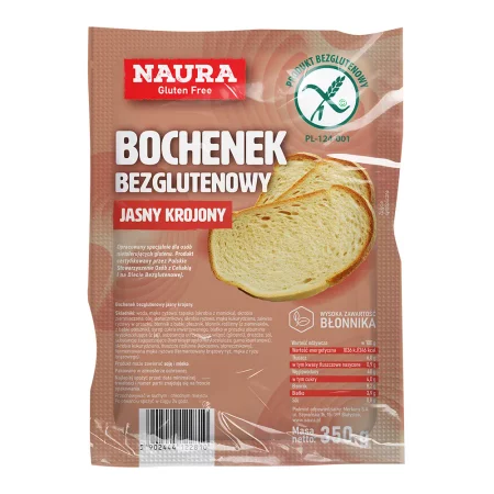 Bochenek bezglutenowy jasny krojony 350 g