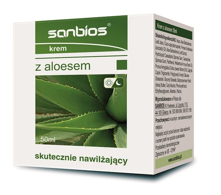 Sanbios Krem Z Aloesem 50 ml Nawilża I Nawadnia