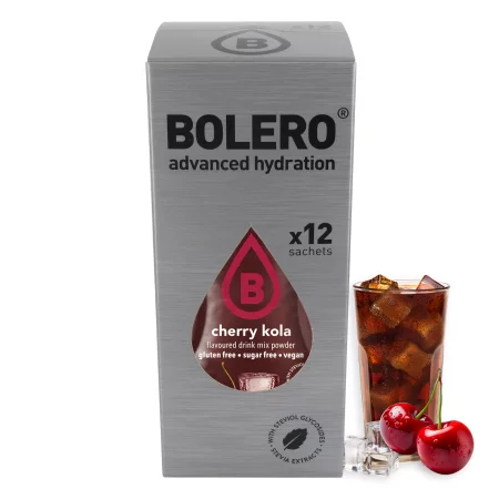 Zestaw Bolero Cherry Kola (Kola Wiśniowa) ze stewią 12 szt. x 9 g napój w proszku bez cukru