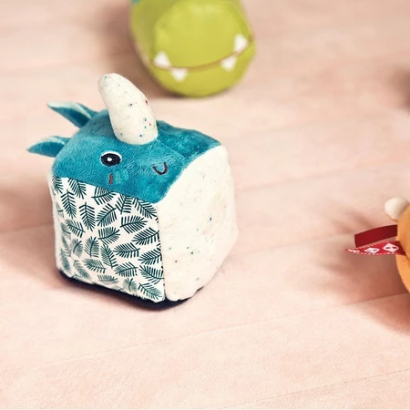 LILLIPUTIENS Zestaw 4 miękkich klocków – zwierzątek wielofunkcyjnych Dżungla 6 m+