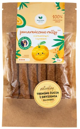 Zestaw 3x Naturalnie zdrowi Pomarańczowe rollsy z witaminą C i cynkiem 50 g