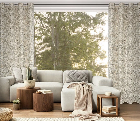 ZASŁONA GOTOWA LUCINA 140 X 250 CM SREBRNY