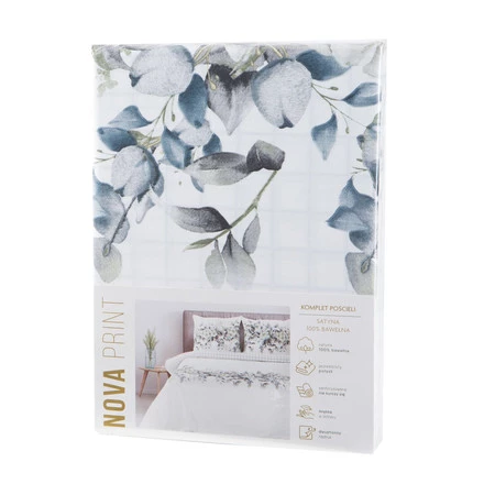 Komplet pościeli satynowej Nika 56, 220 x 200 cm, Biały