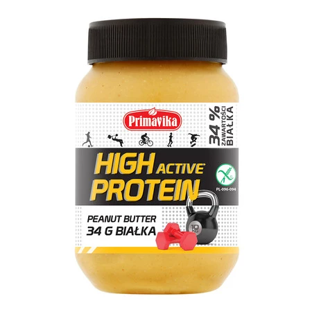 Primavika Pasta orzechowa Active wzbogacone białkiem 470 g