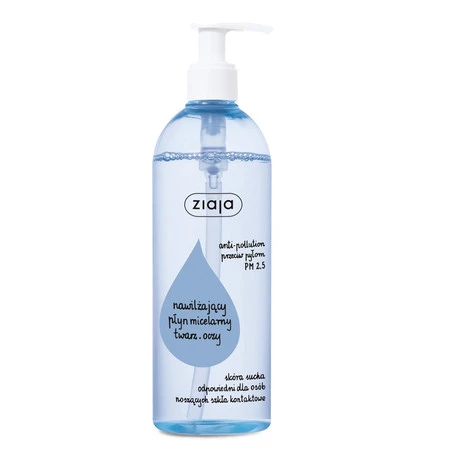 Ziaja De-makijaż, Nawilżający płyn micelarny do twarzy i oczu 390ml