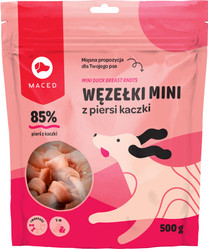Maced Węzełki MINI z Piersi Kaczki - przysmak dla psa - 500g
