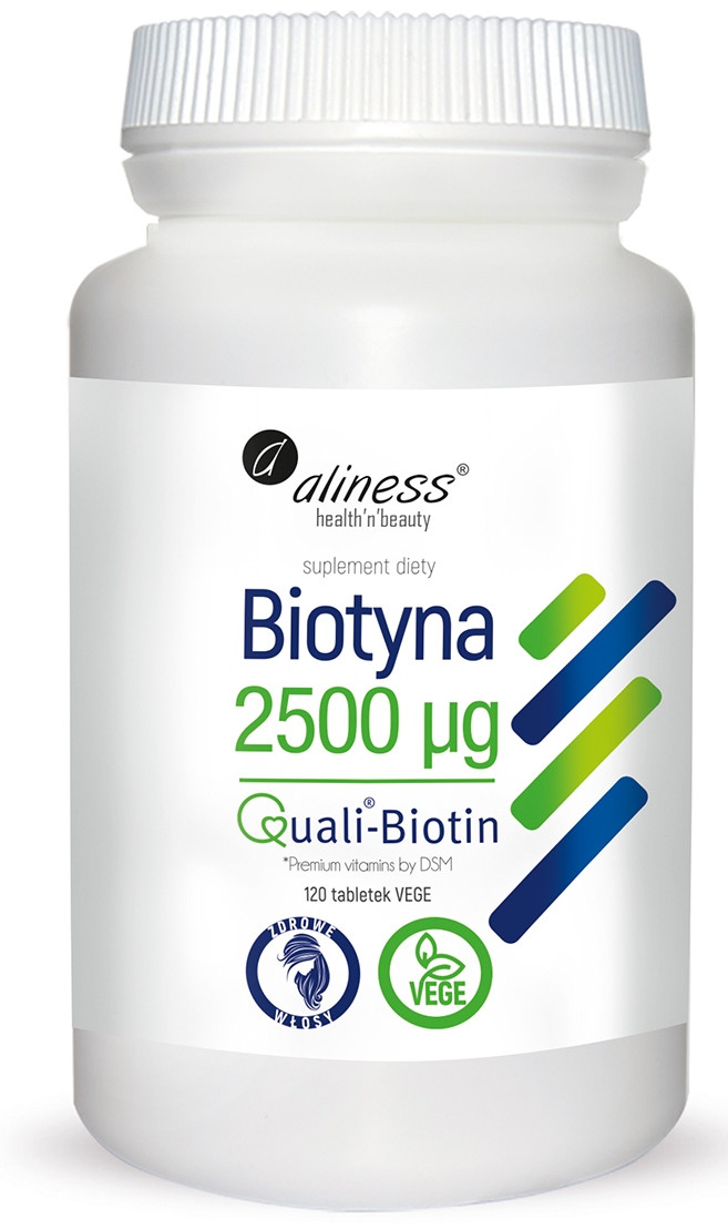 Aliness Biotyna QualiBiotin 2500 mcg x 120 tabletek VEGE - Nabea.pl