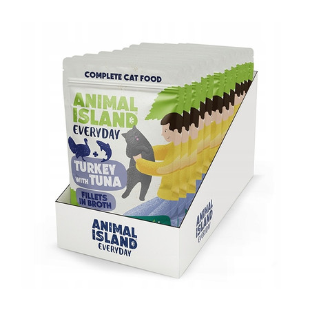 Animal Island Karma Mokra dla Kota Indyk z Tuńczykiem w Rosole 12 x 85 g