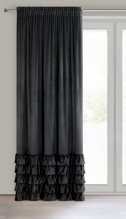 ZASŁONA GOTOWA DANI NA TAŚMIE 140 X 250 CM CZARNY