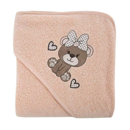 Ręcznik Dziecięcy Baby65 100 x 100 cm, Jasnopomarańczowy