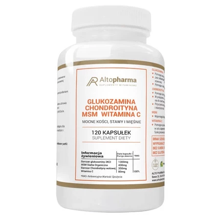 Altopharma Glukozamina Chondroityna MSM Witamina C 120 kaps.