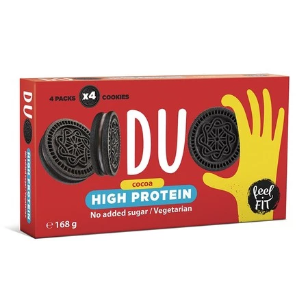 Zestaw 2x Ciastka proteinowe kakaowe bez cukru 168 g