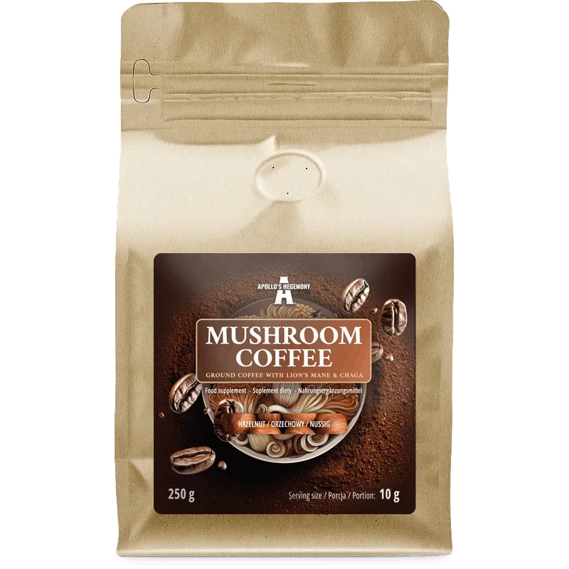 APOLLO'S HEGEMONY Mushroom Coffee smak orzechowy 250g - Nabea.pl