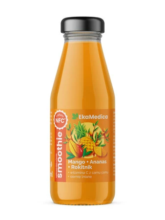 Ekamedica suplementy diety w formie smoothie Mango-ananas-rokitnik 250ml