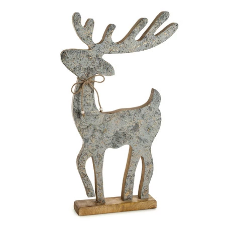 świąteczna figurka renifer dekoracyjna wym.: 32 x 8 x 62 cm, kolor: srebrny