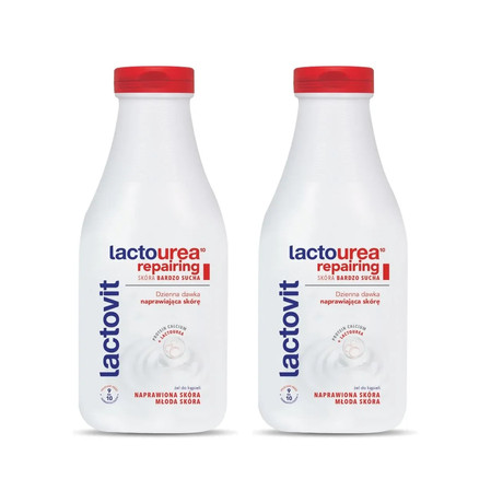 Zestaw: 2x Lactovit Lactourea Repairing żel do kąpieli skóra bardzo sucha 500ml