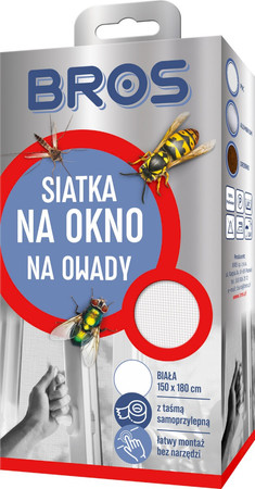 BROS - siatka na okno 150x180 - biała