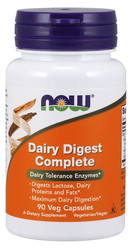 NOW Foods  Dairy Digest Complete na wsparcie układu pokarmowego 90 kaps. vege