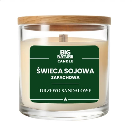 Big Nature Świeca sojowa o zap. Drzewo sandałowe 155g