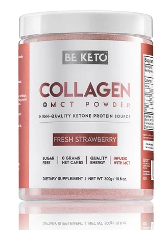 Keto Kolagen z olejem MCT Świeża Truskawka