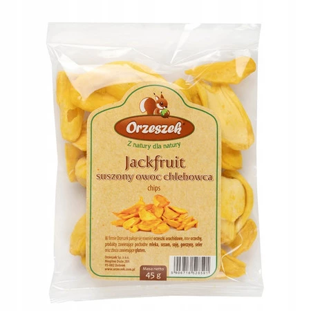 Orzeszek Jackfruit Suszony Owoc Chlebowca Chips 45g