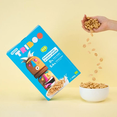 Triboo, BIO Płatki śniadaniowe kółka zbożowe bez cukru, 300g