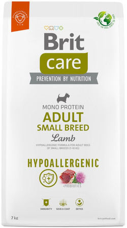Brit Care Dog Hypoallergenic Adult Small Lamb 7kg