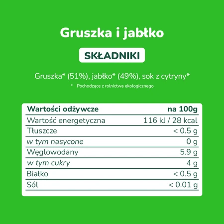 Smileat, BIO Deser z gruszkami i jabłkami 6m+, 130g