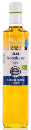 Olandia - Ekologiczny olej z zarodków rzepaku o smaku masła - 500 ml