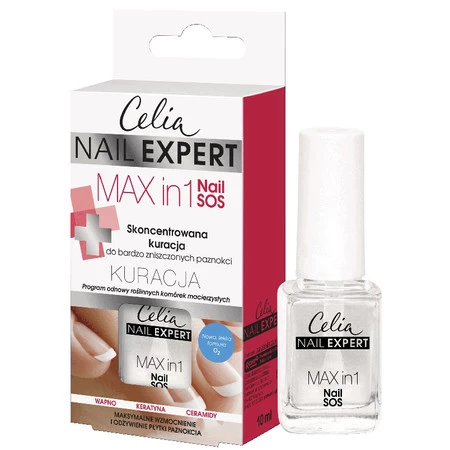 Nail Expert Max In 1 Nail SOS skoncentrowana kuracja do bardzo zniszczonych paznokci 10ml