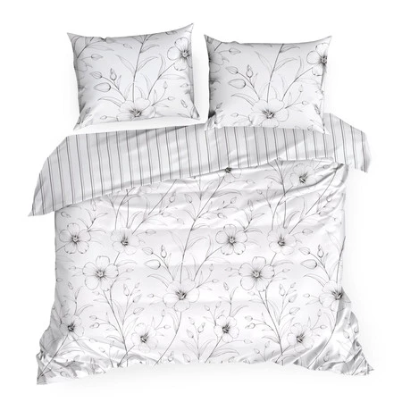 Komplet pościeli satynowej Spring 33, 140 x 200 cm, Biały