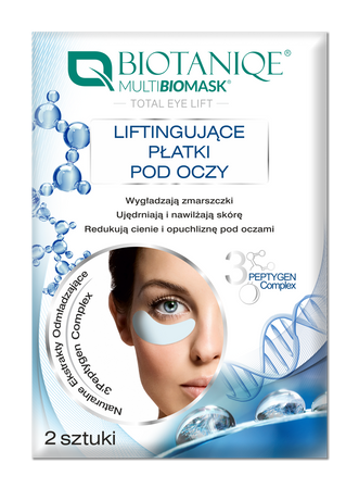  Biotaniqe - Multi BioMask, Total Eye Lift,  Liftingujące płatki pod oczy, 2 szt