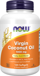 NOW FOODS Virgin Coconut Oil - Olej kokosowy 1000 mg (120 kaps.)