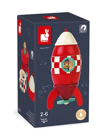 Janod Rakieta drewniana magnetyczna