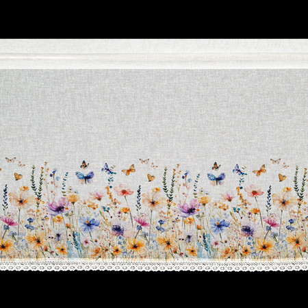 Firana gotowa Rozalie na Taśmie 150 x 60 cm, Biały