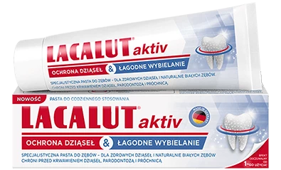 Zdrovit − LACALUT Aktiv, pasta do zębów ochrona dziąseł i łagodne wybielanie − 75 ml