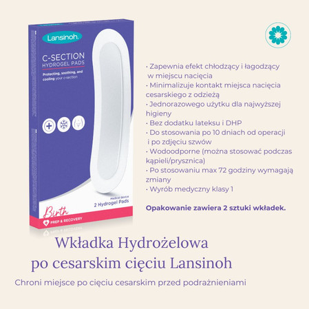 Lansinoh, Wkładka hydrożelowa po cesarskim cięciu