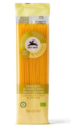 MAKARON (KUKURYDZIANO - RYŻOWY) SPAGHETTI BEZGLUTENOWY BIO 250 g - ALCE NERO