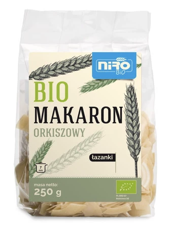 MAKARON (ORKISZOWY) ŁAZANKI BIO 250 g - NIRO