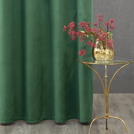 ZASŁONA GOTOWA D91 ROSA NA TAŚMIE 140 X 270 CM CIEMNOZIELONY